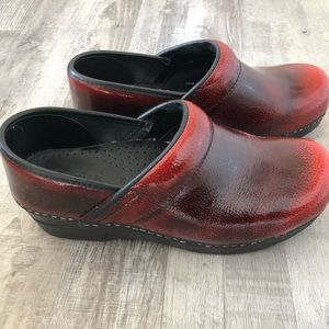 Red Sanita Clogs